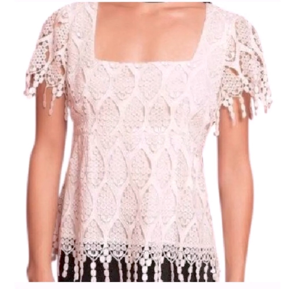 New Stone Cold Fox Lapis Lace Top 3 M-L $289 Rare